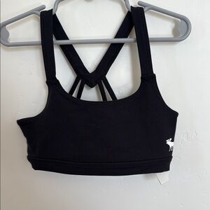 Abercrombie Kids Black Criss-Cross Sports Bra
